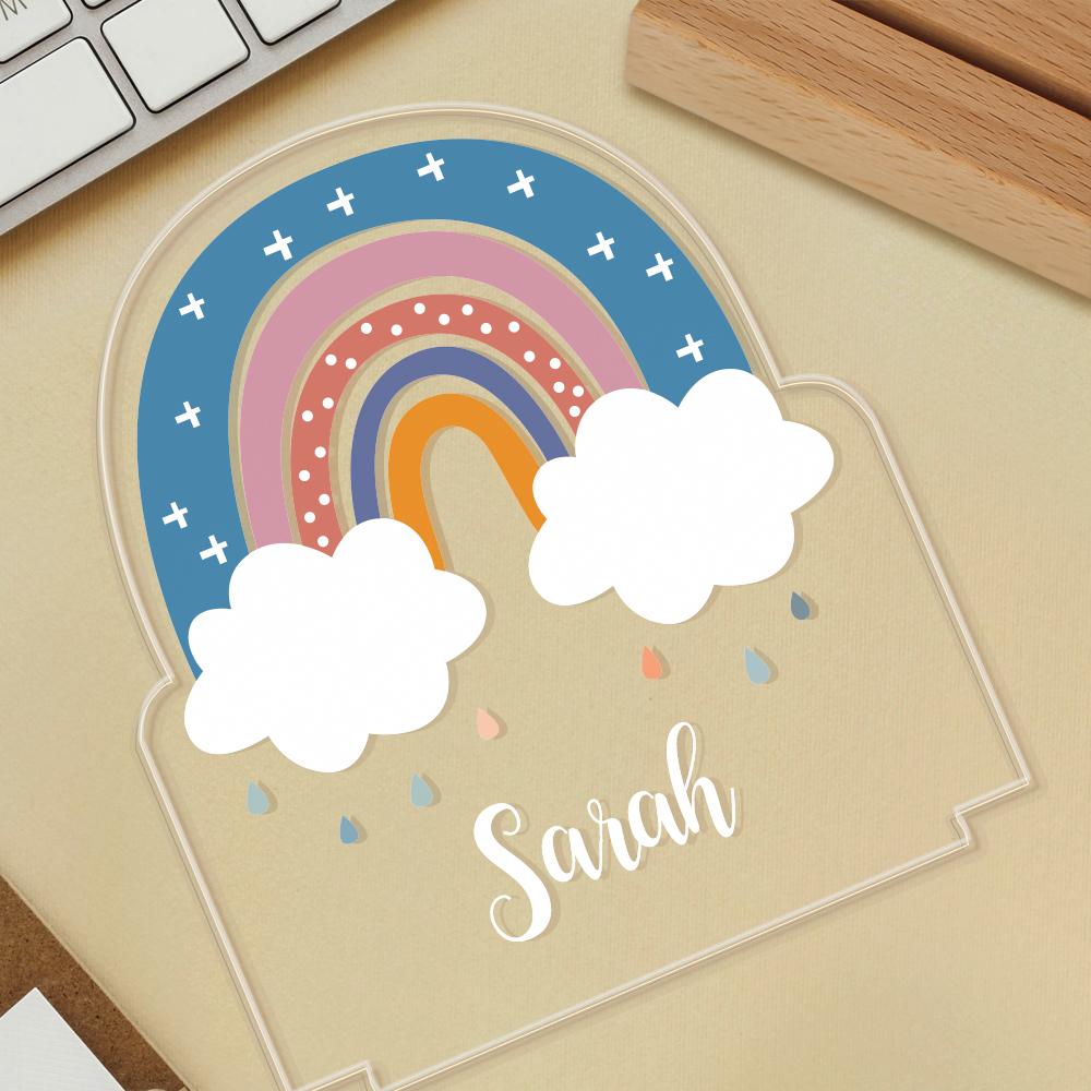 Custom Name Rainbow Night Light For Kids Bedroom Baby Gift