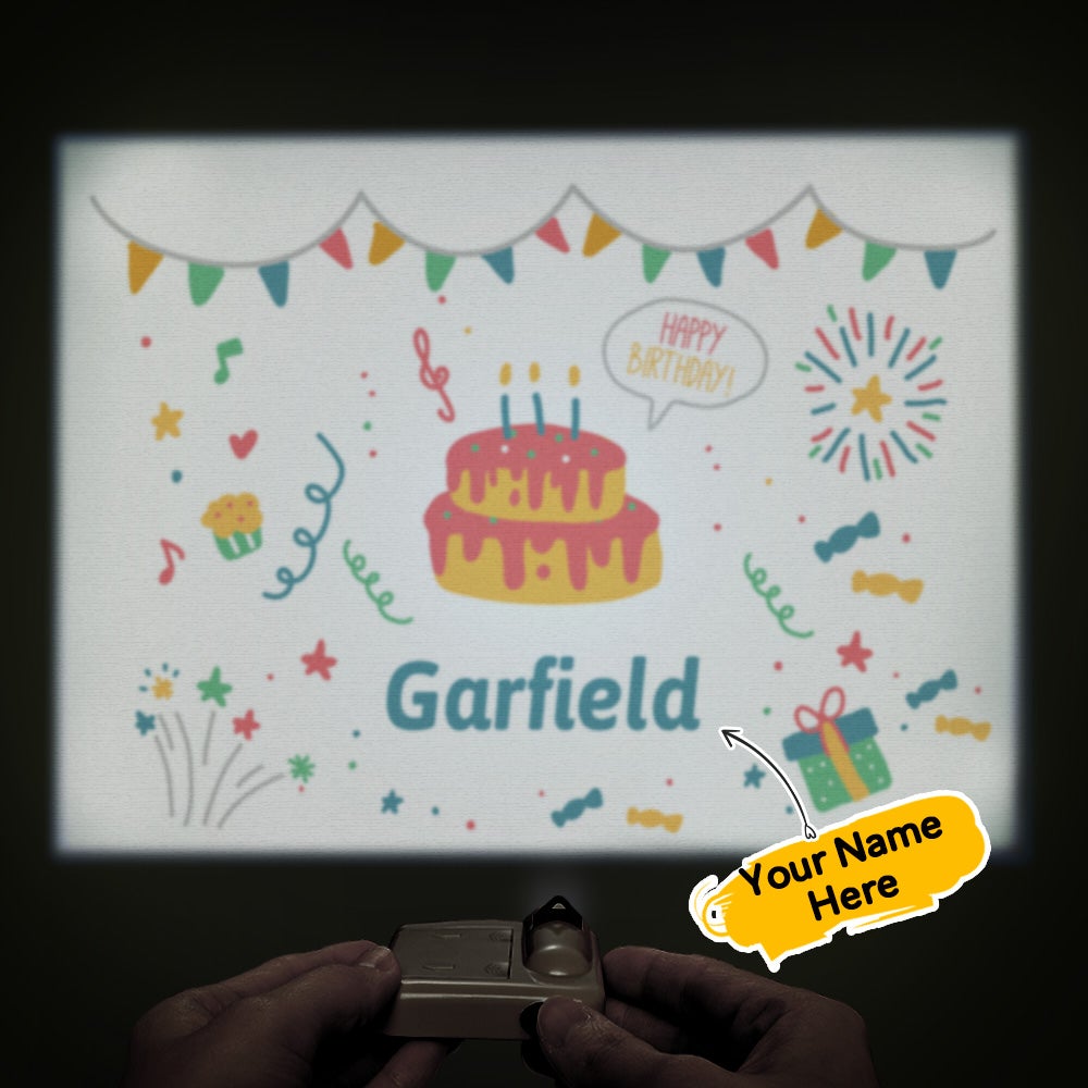 Custom Name Happy Birthday Projector Lamp Home Party Decor Atmosphere Light Birthday Gift