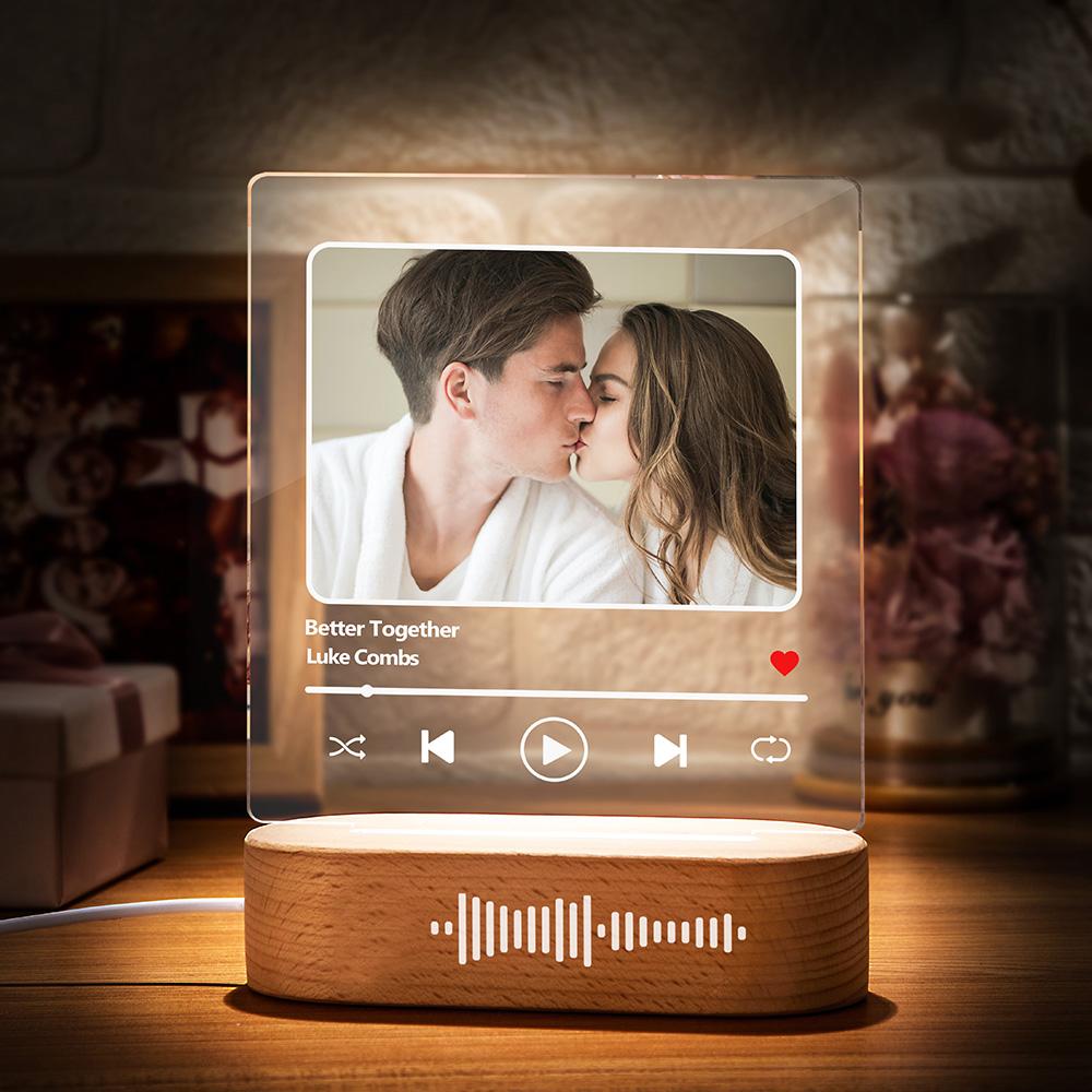 Scannable Custom Music Code Lamp Acrylic Music Plaque Night Light