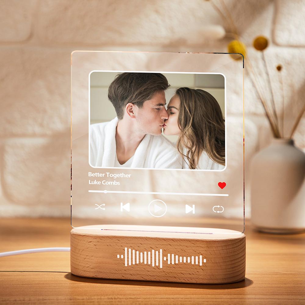 Scannable Custom Music Code Lamp Acrylic Music Plaque Night Light