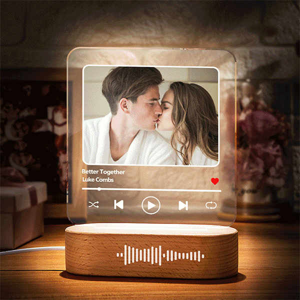 Scannable Custom Music Code Lamp Acrylic Music Plaque Night Light