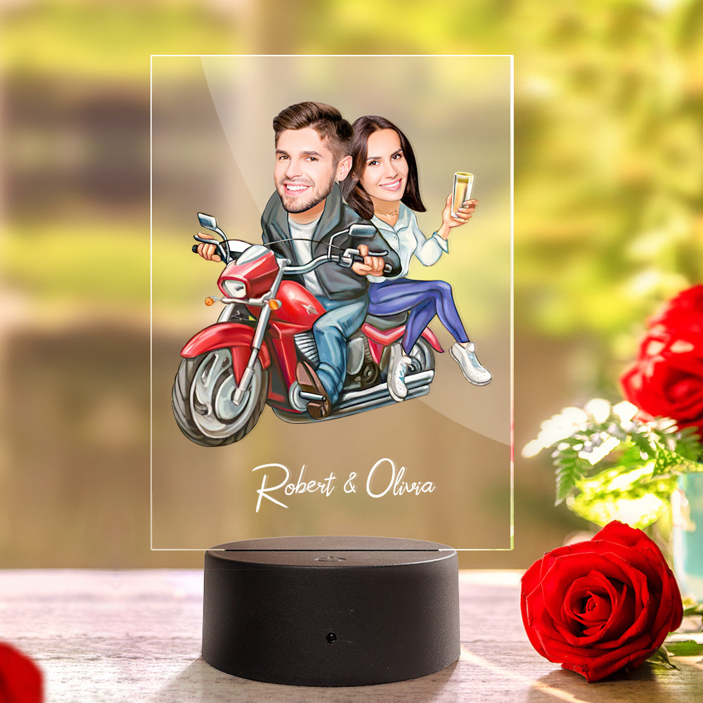 Custom Name and Photo LED Night Light Seven Colors Funny Gift for Her