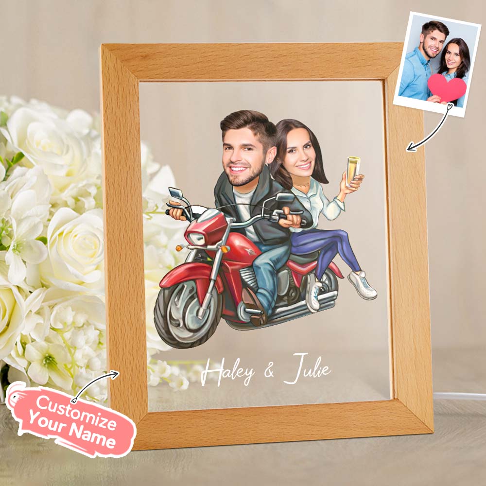 Custom Name and Photo LED Night Light Seven Colors Funny Gift for Her