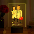 Custom Name and Photo LED Night Light Personalized Acrylic Lamp Seven Colors