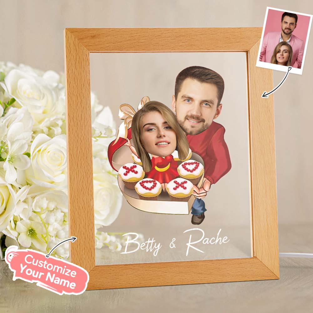 Personalized Acrylic Lamp Custom Name and Photo Seven Colors Funny Gift for Her