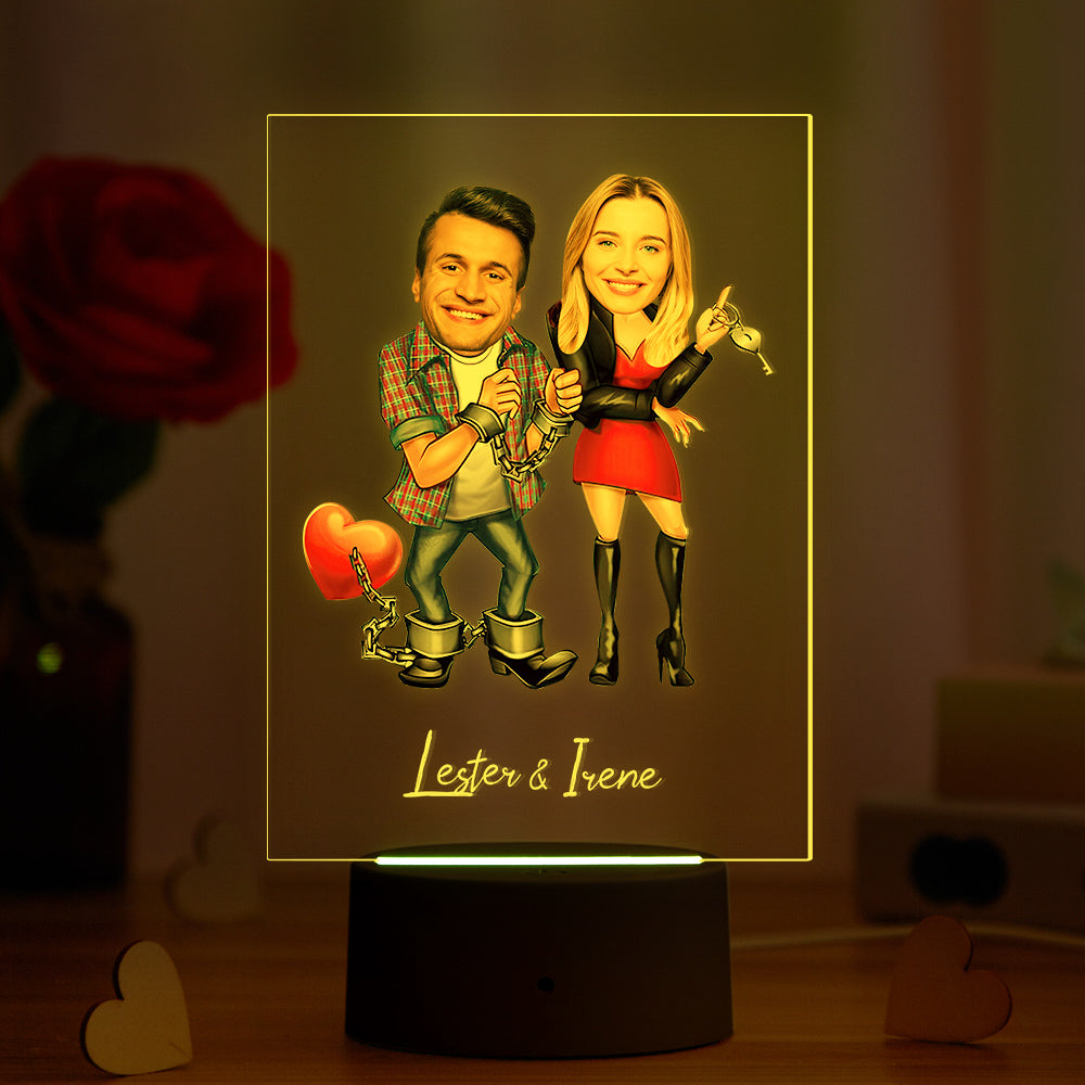Personalized Acrylic Lamp Custom Name and Photo Night Light Seven Colors