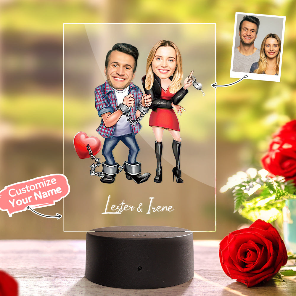 Personalized Acrylic Lamp Custom Name and Photo Night Light Seven Colors