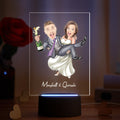 Personalized Acrylic Lamp Custom Name and Photo Wooden Base Lamp