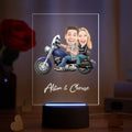 Personalized Couple Photo and Name Acrylic Led Lamp Wodden Frame Night Light