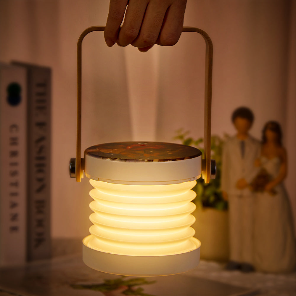 Custom Photo Night Light Portable Retractable Folding Lantern