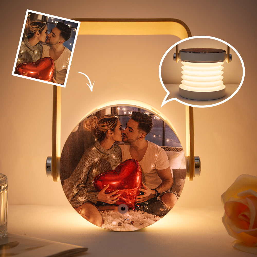 Custom Photo Night Light Portable Retractable Folding Lantern