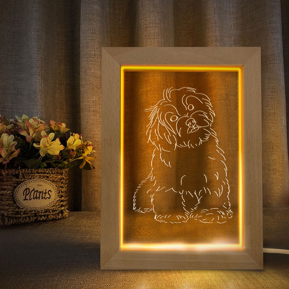 Custom 3D Photo Led Lamp Personalised Photo Engraving Frame Nignt Light Gift for Lovers