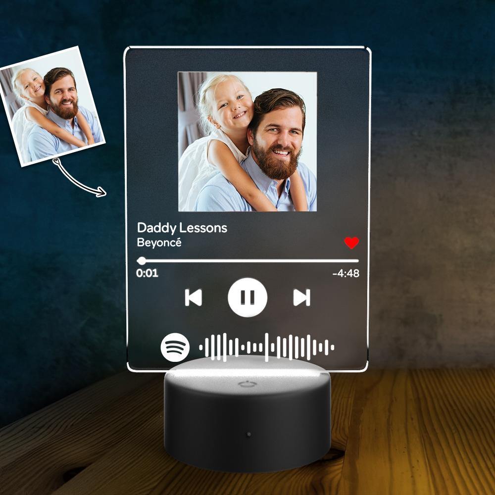 Custom Spotify Led Lamp Custom Photo Night Light Music Song Plaque 7 Colors
