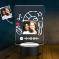 Custom Spotify Acrylic Song Poster Led Light Valentines Day Gift