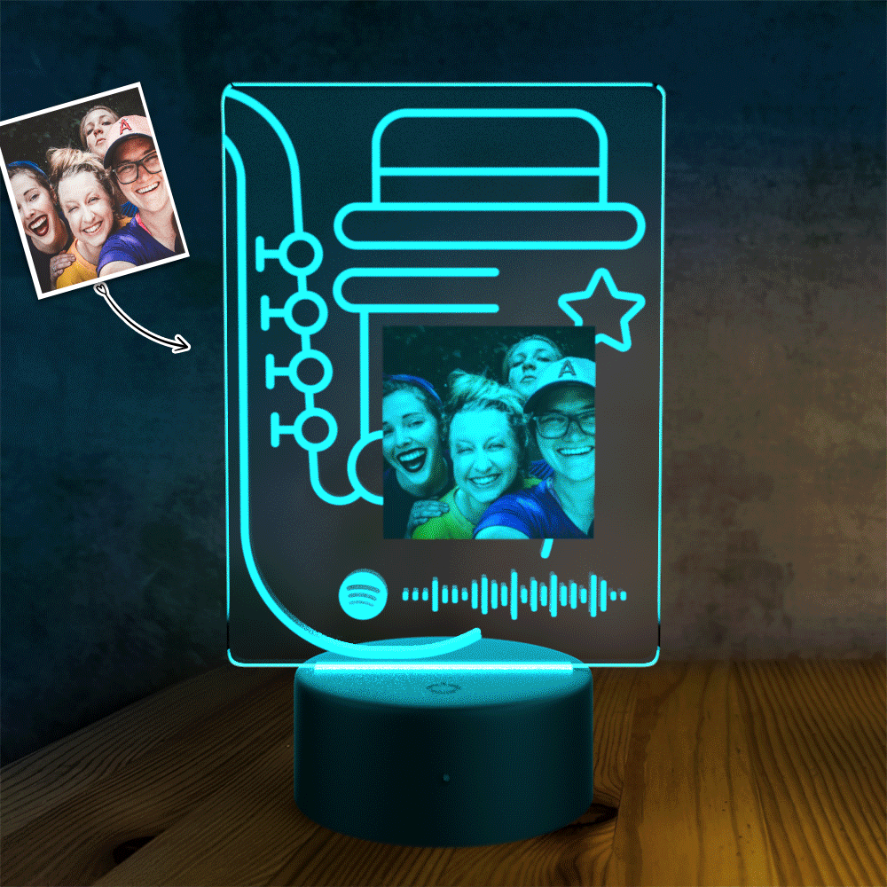 Custom Spotify Acrylic Song Poster Led Light Valentines Day Gift