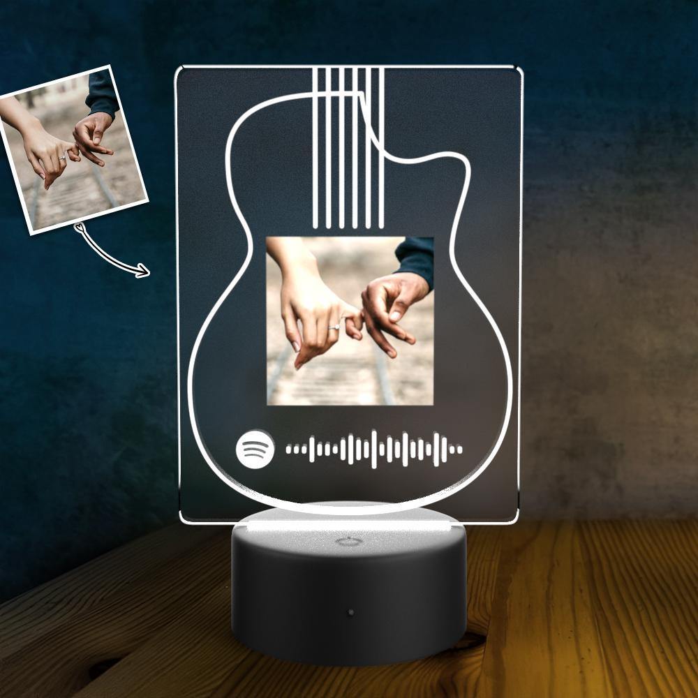 Custom Spotify Led Lamp Custom Photo Night Light Music Song Plaque 7 Colors