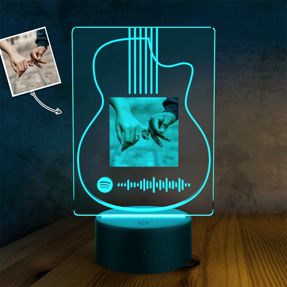Custom Spotify Acrylic Song Poster Led Light Valentines Day Gift