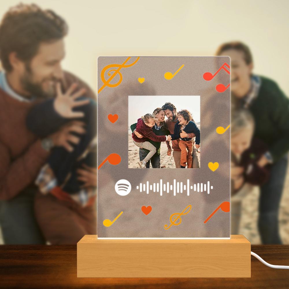 Scannable Spotify Code Frame Matte Acrylic Music Plaque Night Light Gifts for Family