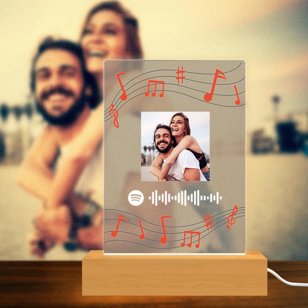 Scannable Spotify Code Frame Matte Acrylic Music Plaque Night Light Confession Gifts
