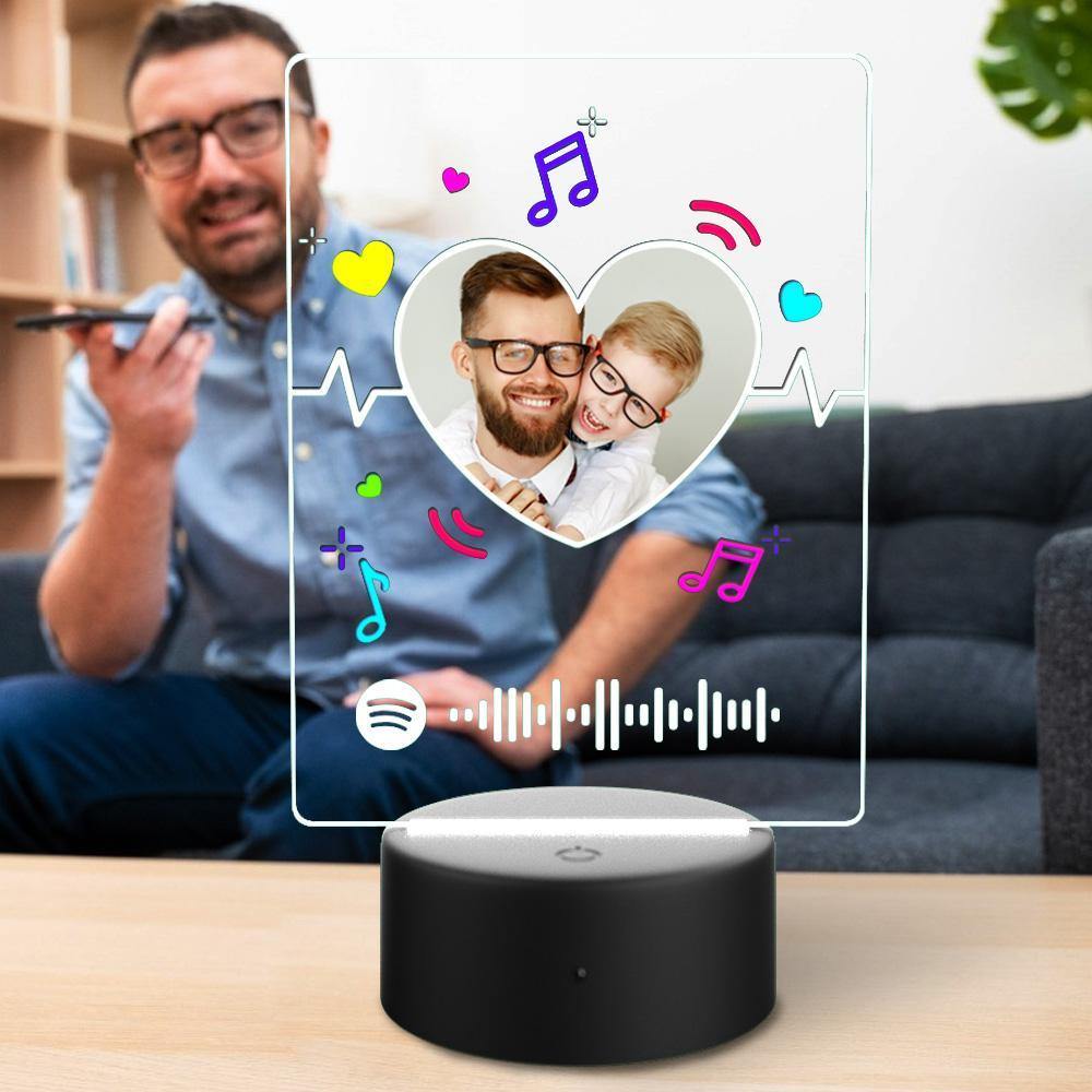 Custom Spotify Led Lamp Custom Photo Night Light Music Song Plaque 7 Colors