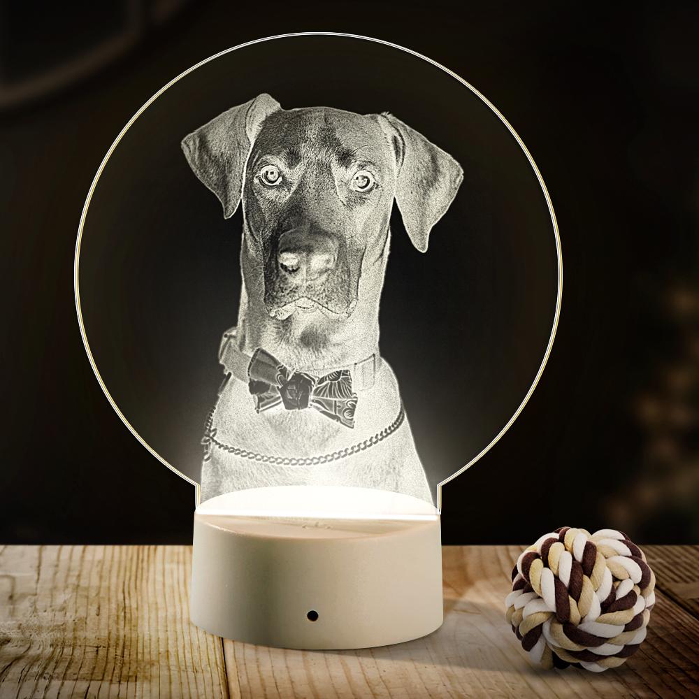Custom Dog Photo Night Light Perfect Gift For Animal Lover