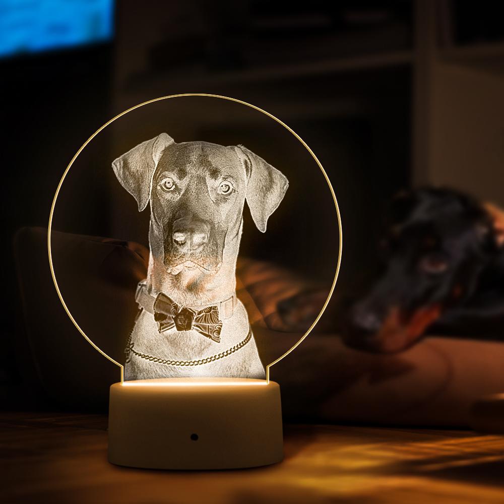 Custom Dog Photo Night Light Perfect Gift For Animal Lover
