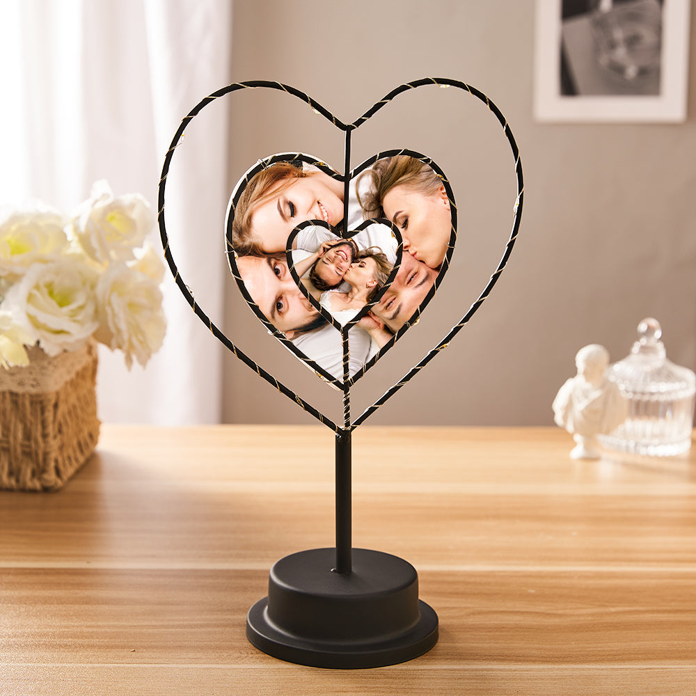Custom Photo Lamp Love LED Night Light Personalized Heart-shaped Lamp Gift for Lover
