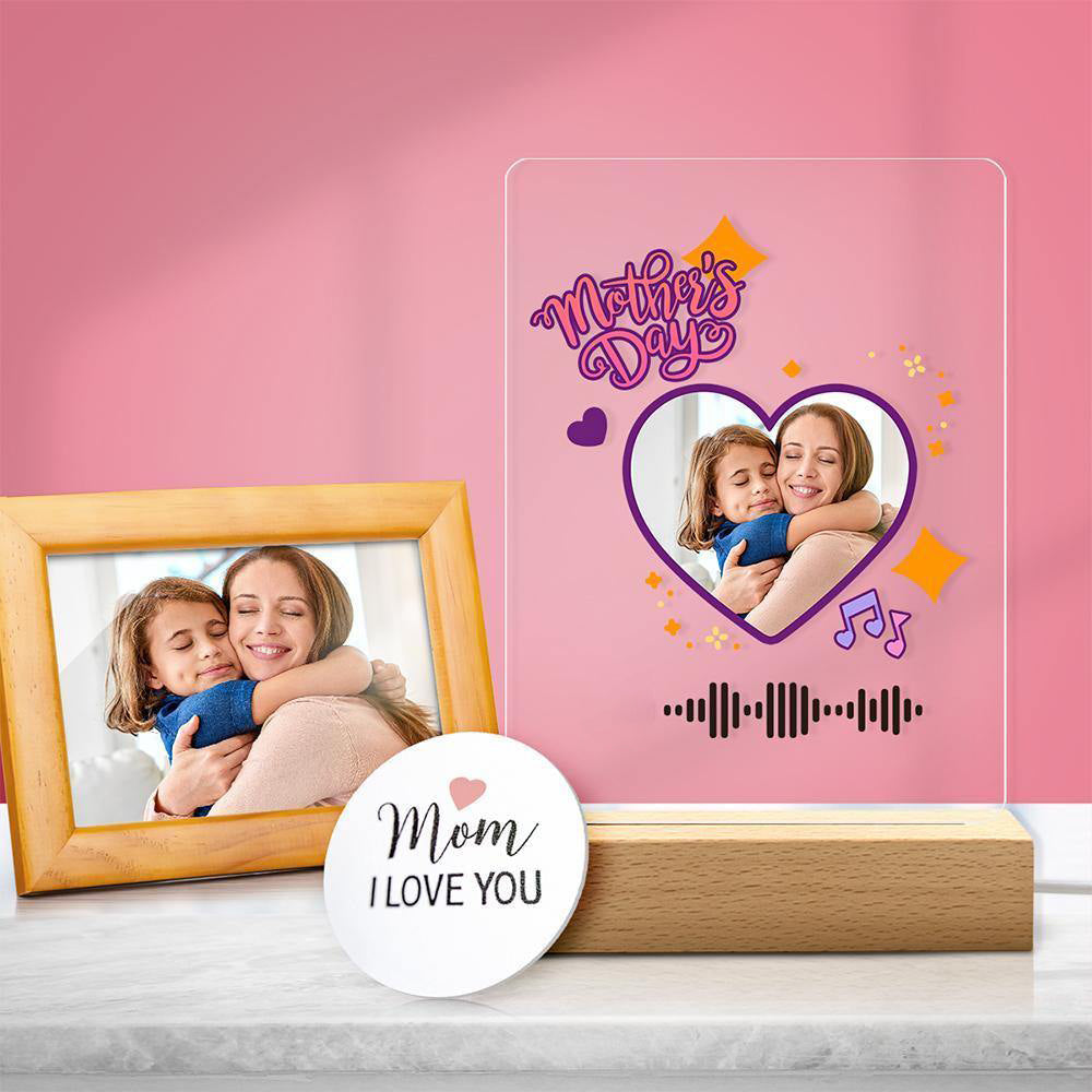 Scannable Music Code Night Light Acrylic Creative Gifts for Mom