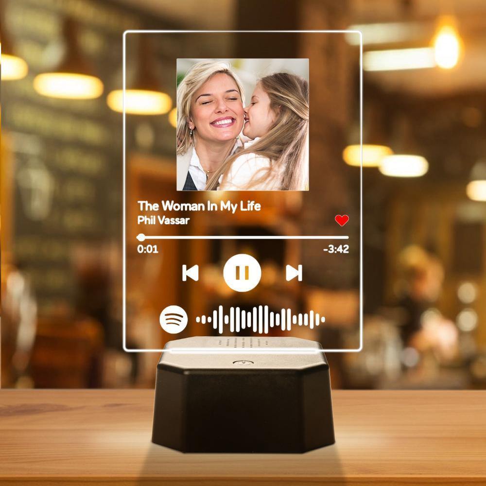 Custom Spotify Bluetooth Speaker Acrylic Night Light With 7 Colors Spotify Bluetooth Player