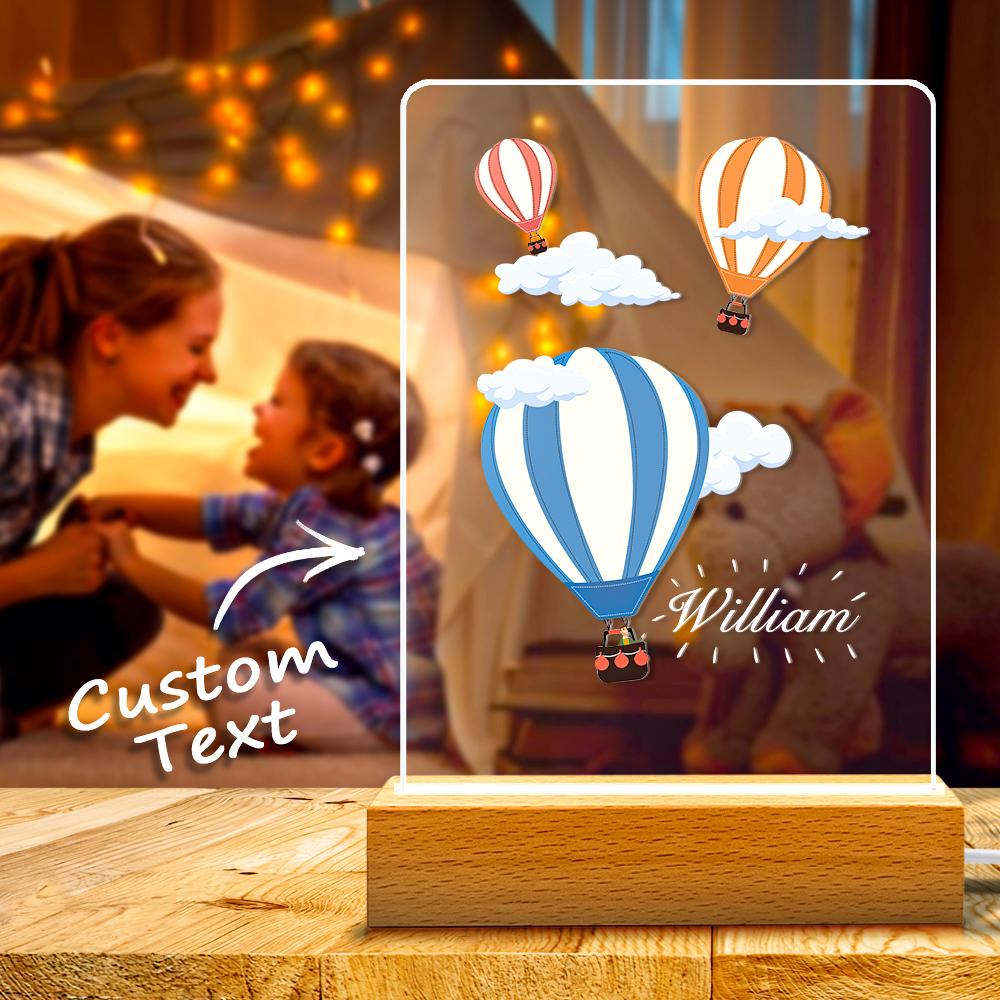 Custom Night Light Table Lamp Bedside Lamp Hot Air Balloon Gift For Kids