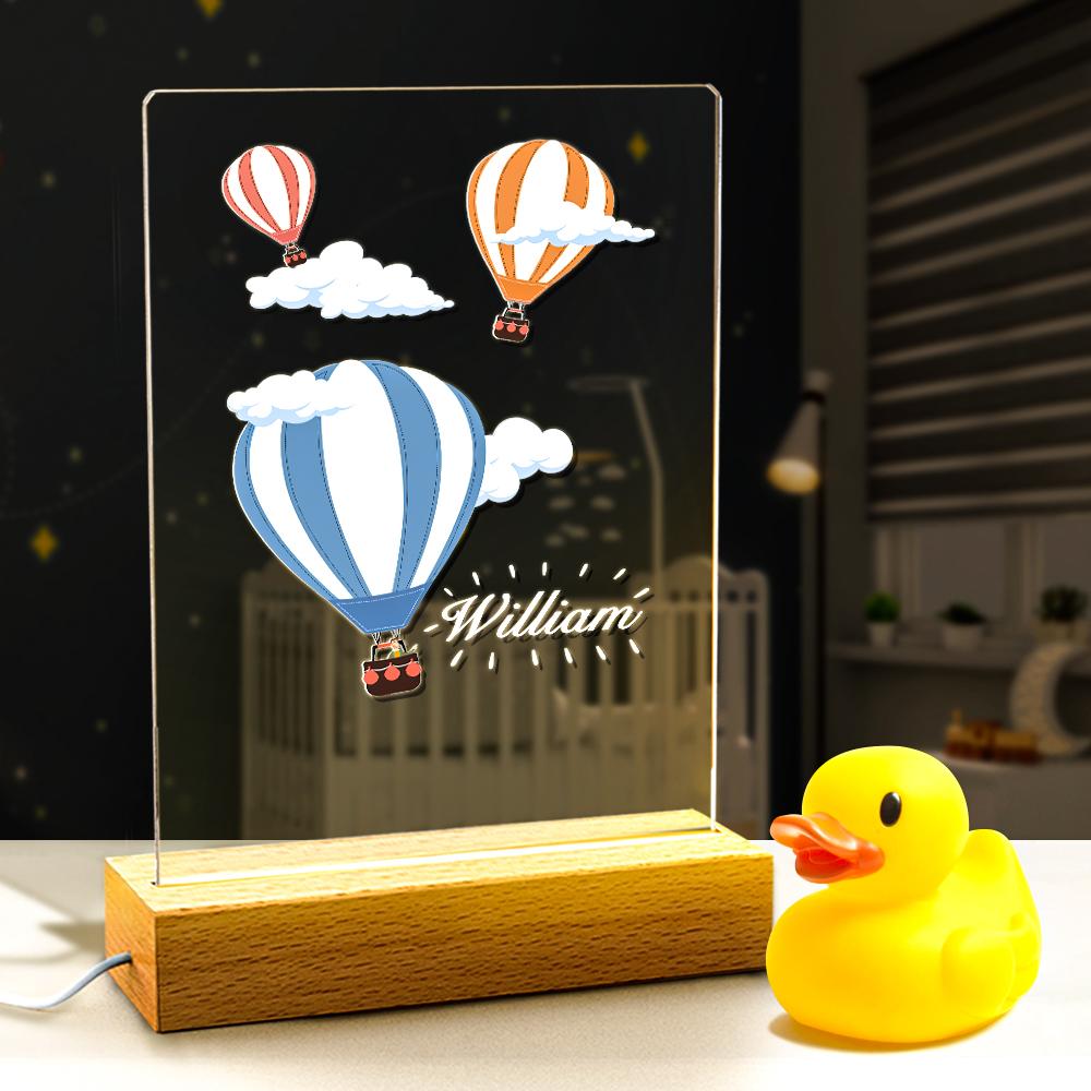 Custom Night Light Table Lamp Bedside Lamp Hot Air Balloon Gift For Kids