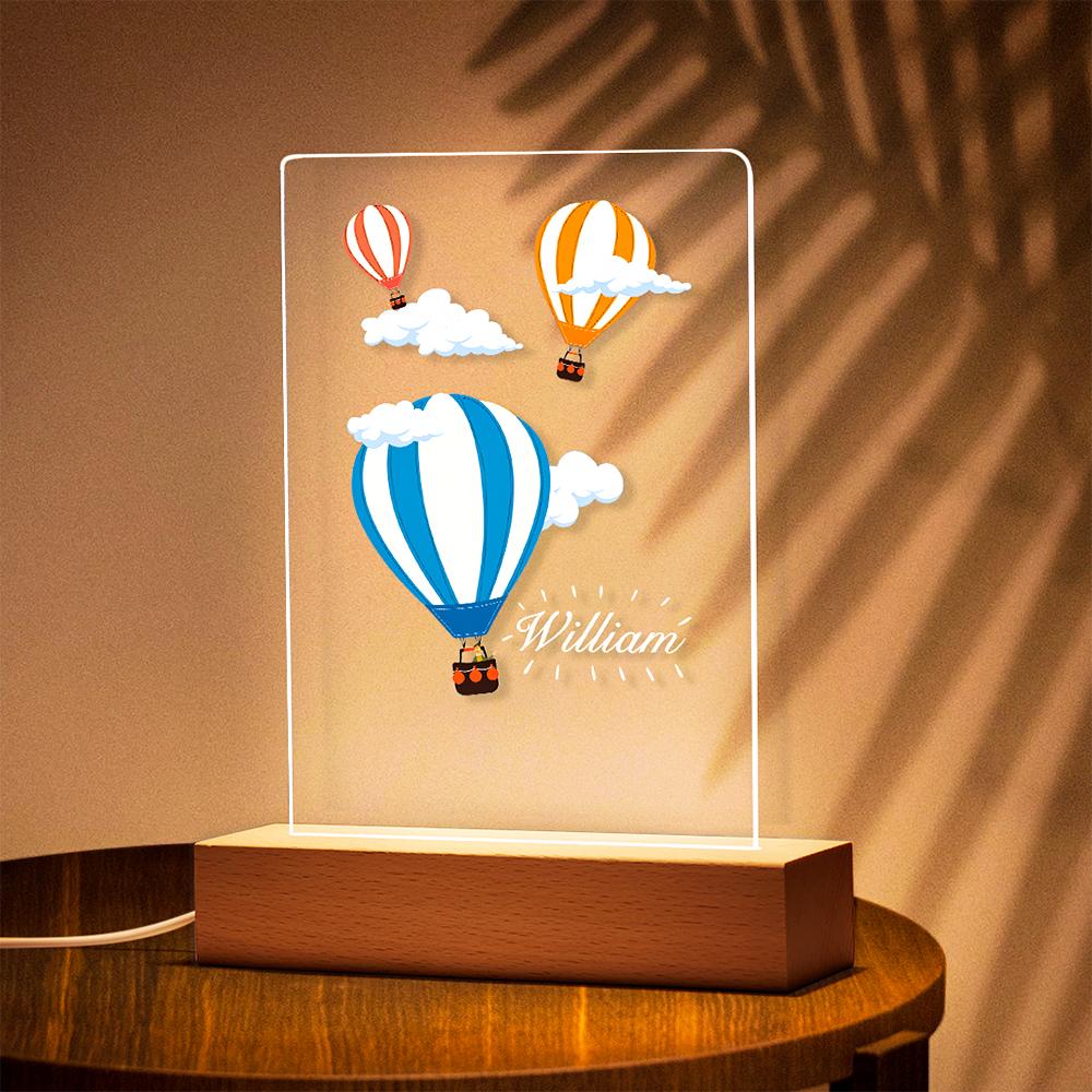 Custom Night Light Table Lamp Bedside Lamp Hot Air Balloon Gift For Kids