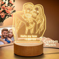 Scannable Music Code 3D Line Art Photo Lamp Custom Music Lamp Best Gift for Her