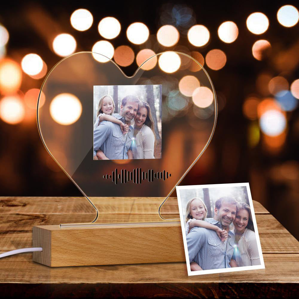 Scannable Music Code Night Light Music Memorial Gifts for Family