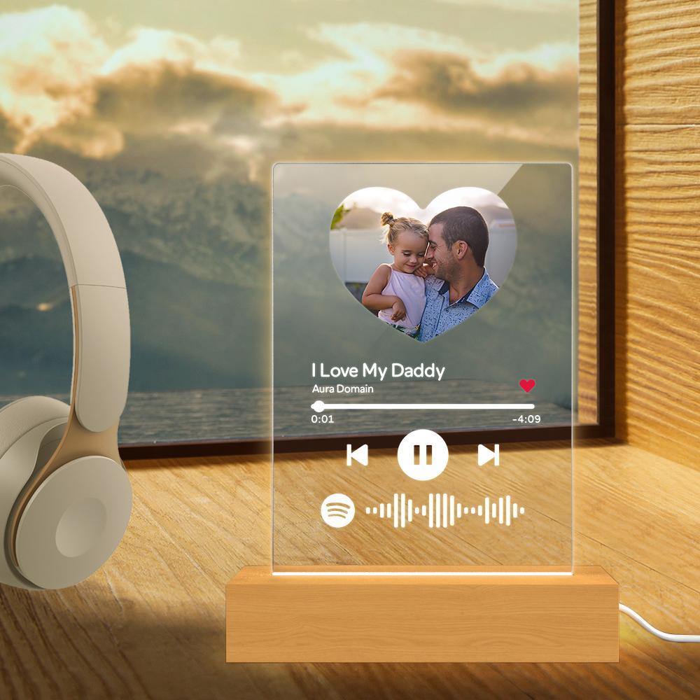 Father's Day Gift-Scannable Spotify Code Night Light Love Gift for Father