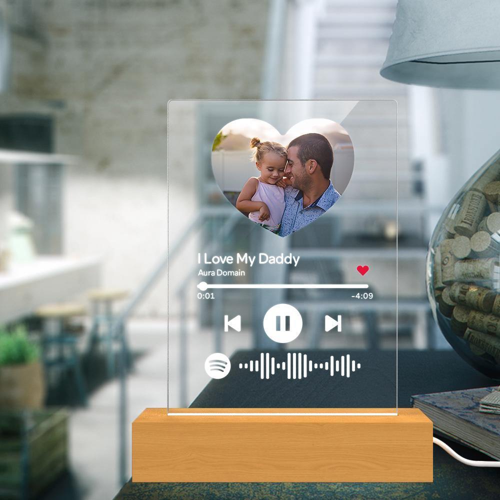 Father's Day Gift-Scannable Spotify Code Night Light Love Gift for Father