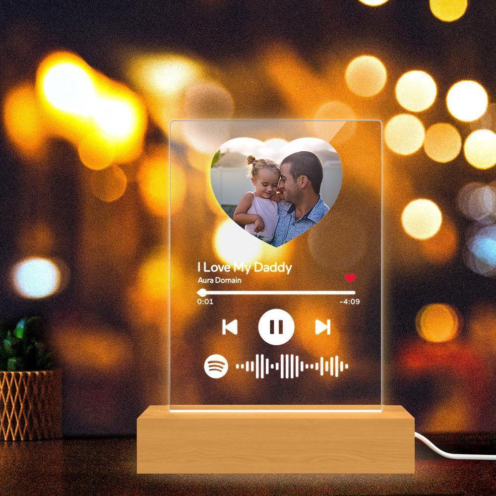 Father's Day Gift-Scannable Spotify Code Night Light Love Gift for Father