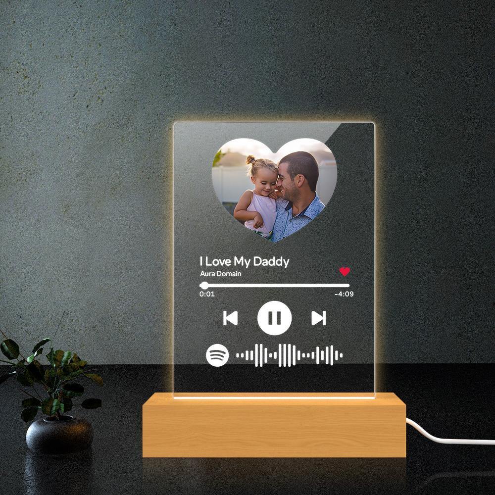 Father's Day Gift-Scannable Spotify Code Night Light Love Gift for Father