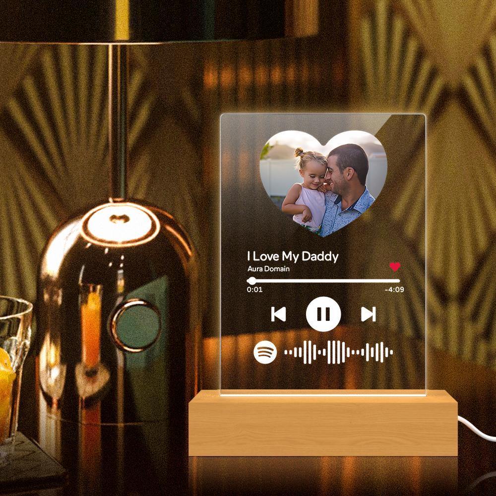 Father's Day Gift-Scannable Spotify Code Night Light Love Gift for Father