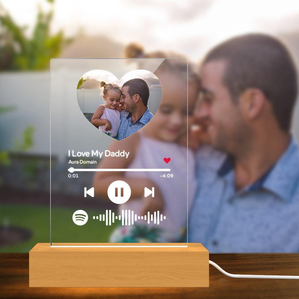 Father's Day Gift-Scannable Spotify Code Night Light Love Gift for Father