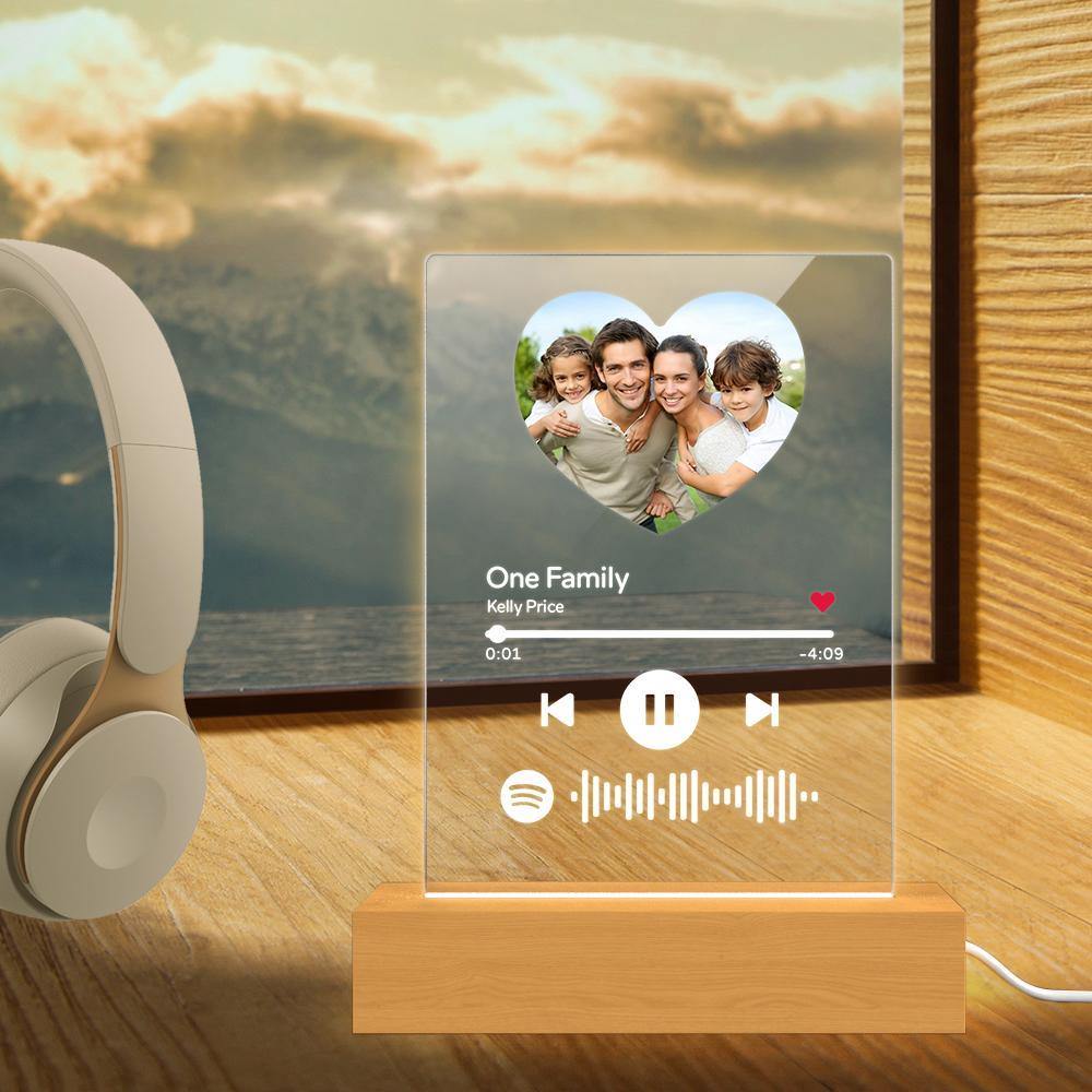 Scannable Spotify Code Night Light Unique Surprise Home Family Theme Gifts
