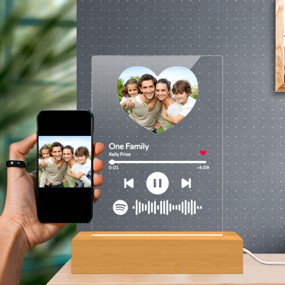 Scannable Spotify Code Night Light Unique Surprise Home Family Theme Gifts