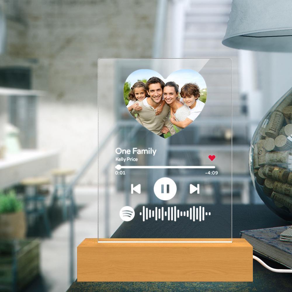 Scannable Spotify Code Night Light Unique Surprise Home Family Theme Gifts