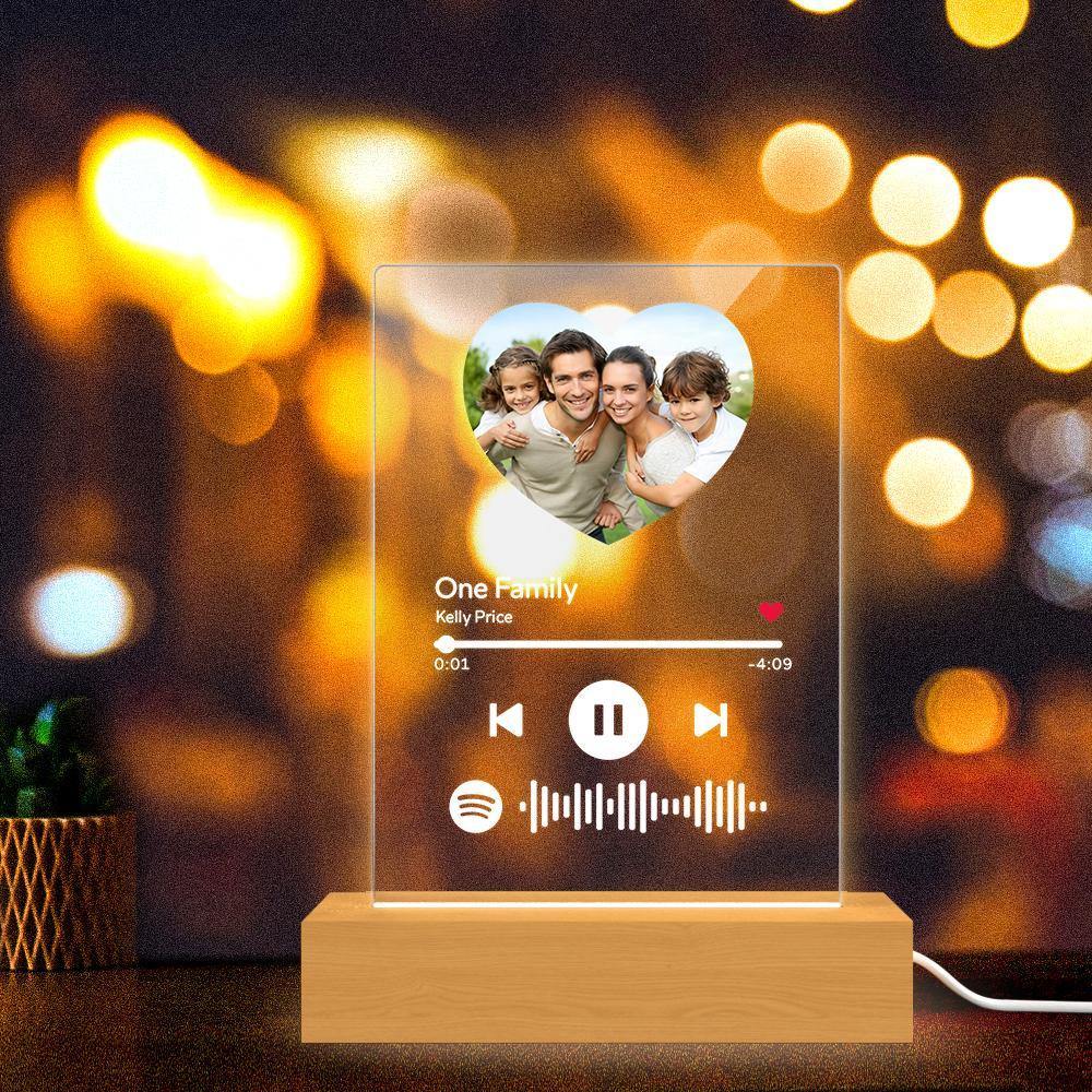 Scannable Spotify Code Night Light Unique Surprise Home Family Theme Gifts