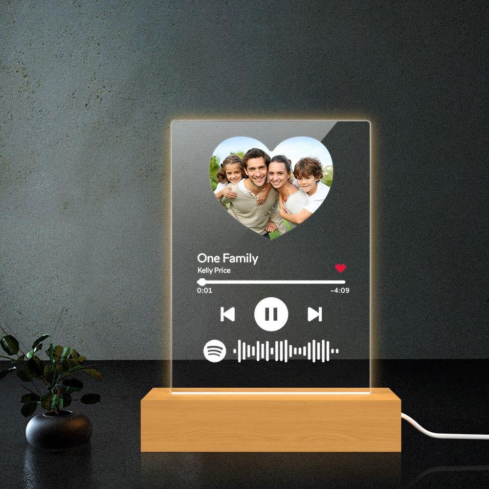 Scannable Spotify Code Night Light Unique Surprise Home Family Theme Gifts
