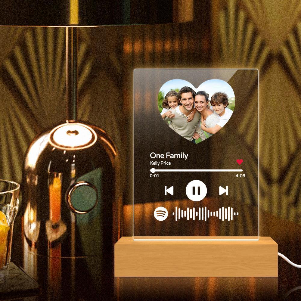 Scannable Spotify Code Night Light Unique Surprise Home Family Theme Gifts