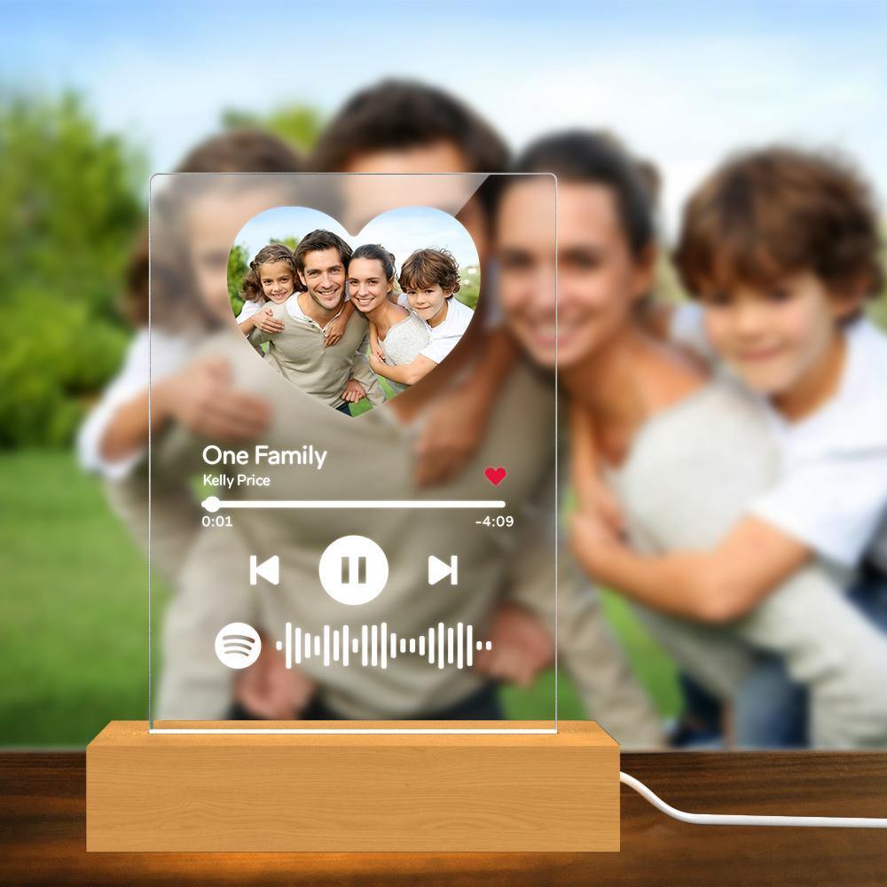 Scannable Spotify Code Night Light Unique Surprise Home Family Theme Gifts