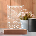 Custom Engraved Night Light Romantic Confession Surprise Gift for Couple