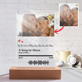 Scannable Music Code Night Light Photo Engraved Gifts for Mom