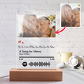 Scannable Spotify Code Night Light Photo Engraved Gifts for Mom